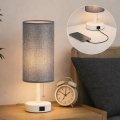 Brilagi - Stolna lampa s USB priključkom TABLON 1xE27/25W/230V bijela/siva