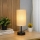 Brilagi - Stolna lampa s USB priključkom TABLON 1xE27/25W/230V crna/bež