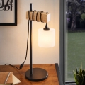 BRILAGI - Stolna lampa WOOD GLASS 1xE27/40W/230V smeđa/crna/bijela