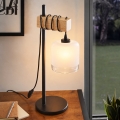 BRILAGI - Stolna lampa WOOD GLASS 1xE27/40W/230V smeđa/crna/bijela