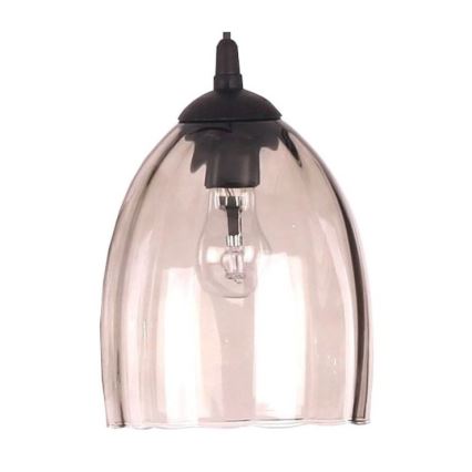 BRILAGI - Stolna lampa WOOD GLASS 1xE27/40W/230V smeđa/crna/zadimljeno bež