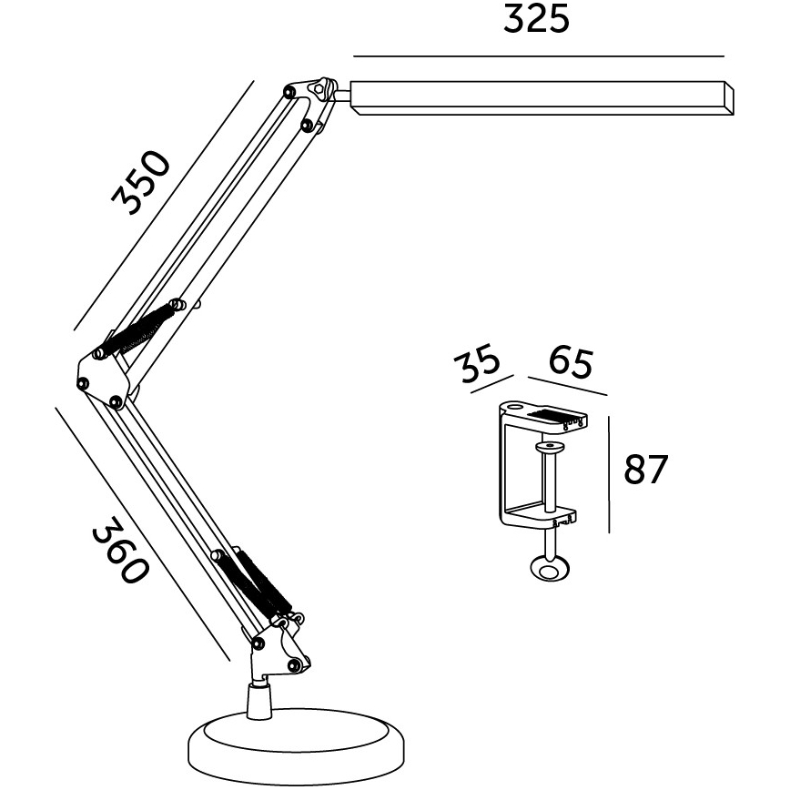 Brilagi - Stolna LED lampa s prigušivanjem 2u1 USB VARIO LED/14W/5V 3000-6000K crna