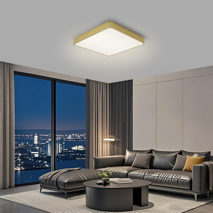 Brilagi - stropna LED svjetiljka POOL SQUARE LED/36W/230V 3000/4000/6000K 40x40 cm zlatna