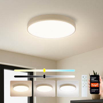 Brilagi - Stropna LED svjetiljka s prigušivanjem POOL SMART LED/48W/230V 3000-6000K Ø 40 cm Wi-Fi Tuya bež + daljinski upravljač