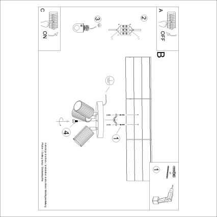 Brilagi - Stropna reflektorska svjetiljka CRESTO 3xGU10/10W/230V crna