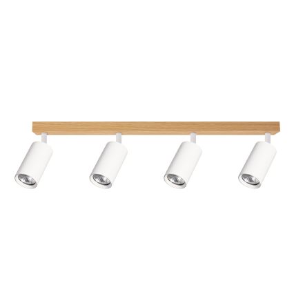 Brilagi - Stropna reflektorska svjetiljka SELE 4xGU10/30W/230V bijela/dekor hrasta