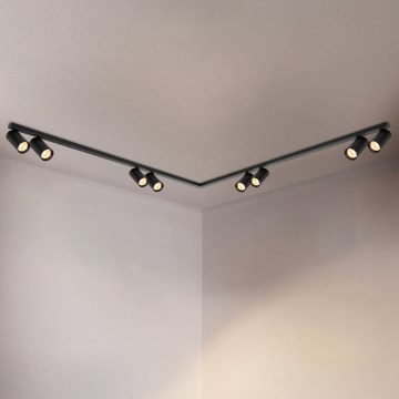 Brilagi - Stropna reflektorska svjetiljka SELE LONG 8xGU10/30W/230V crna