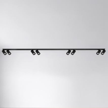 Brilagi - Stropna reflektorska svjetiljka SELE LONG 8xGU10/30W/230V crna