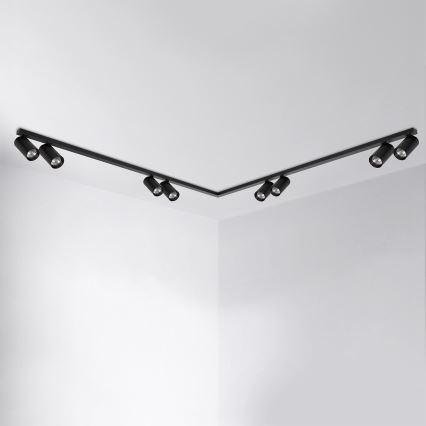 Brilagi - Stropna reflektorska svjetiljka SELE LONG 8xGU10/30W/230V crna