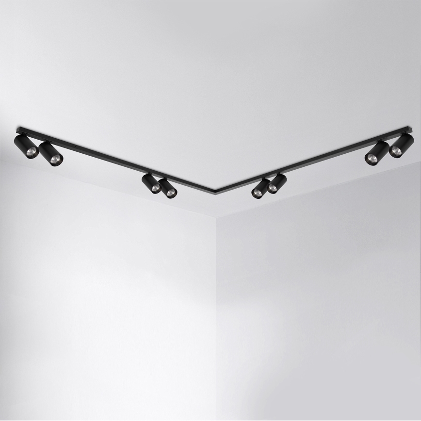 Brilagi - Stropna reflektorska svjetiljka SELE LONG 8xGU10/30W/230V crna