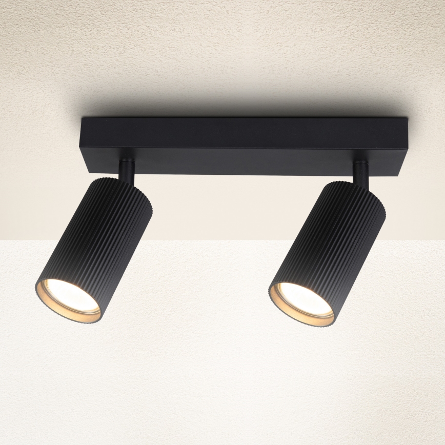 Brilagi - Stropna reflektorska svjetiljka SELE MODERN 2xGU10/30W/230V crna