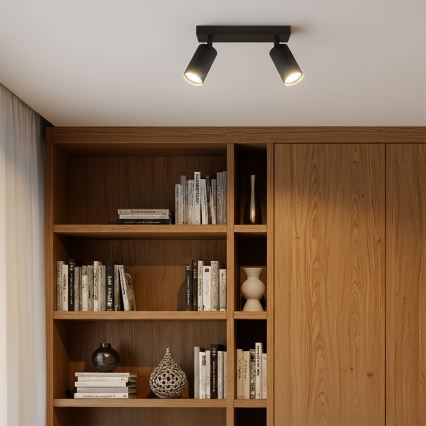 Brilagi - Stropna reflektorska svjetiljka SELE MODERN 2xGU10/30W/230V crna