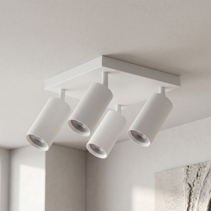 Brilagi - Stropna reflektorska svjetiljka SELE SQUARE 4xGU10/30W/230V bijela