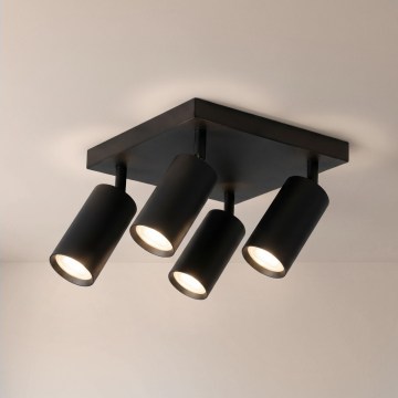 Brilagi - Stropna reflektorska svjetiljka SELE SQUARE 4xGU10/30W/230V crna