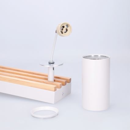 Brilagi - Stropna reflektorska svjetiljka SELE WOOD ACOUSTIC 3xGU10/30W/230V bijela/drvo