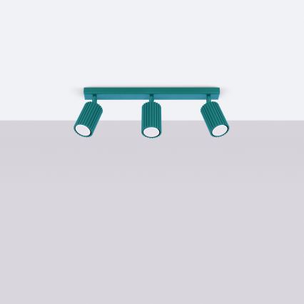 Brilagi - Stropna spot svjetiljka CRESTO 3xGU10/10W/230V tirkizna