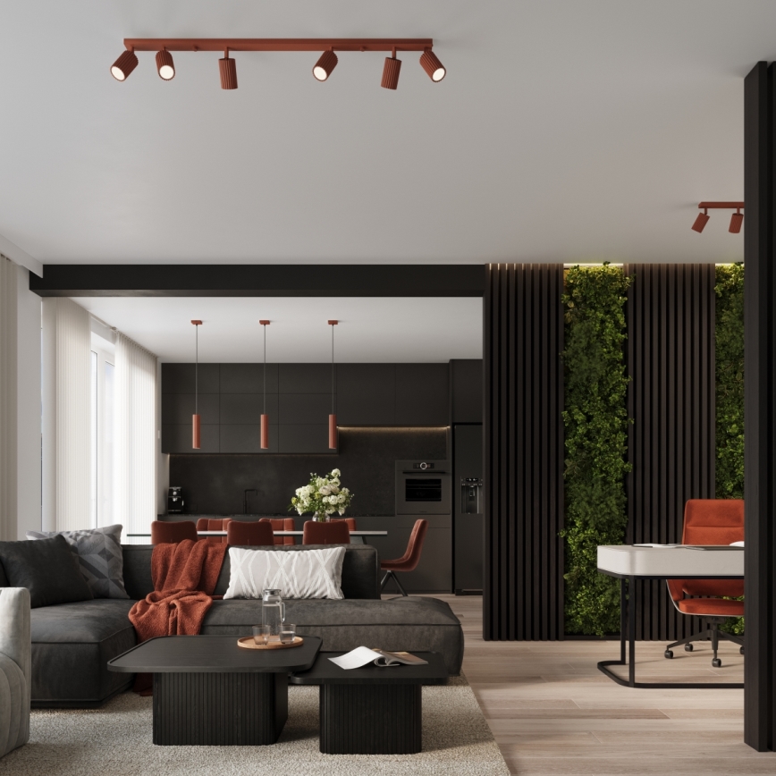 Brilagi - Stropna spot svjetiljka CRESTO 4xGU10/10W/230V crvena