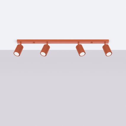 Brilagi - Stropna spot svjetiljka CRESTO 4xGU10/10W/230V crvena