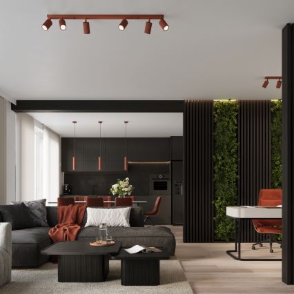 Brilagi - Stropna spot svjetiljka CRESTO 6xGU10/10W/230V crvena