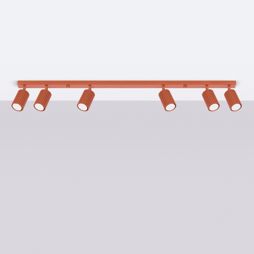 Brilagi - Stropna spot svjetiljka CRESTO 6xGU10/10W/230V crvena