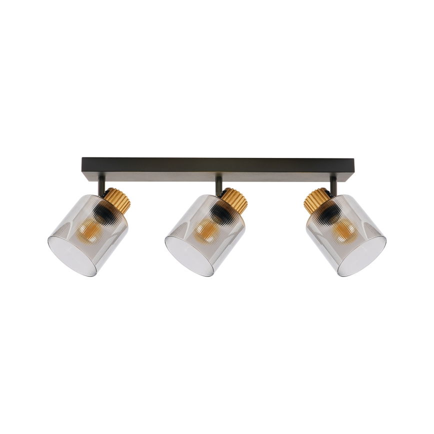 Brilagi - Stropna spot svjetiljka HYGGE 3xE14/15W/230V crna/zadimljena