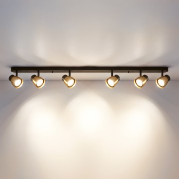 Brilagi - Stropna spot svjetiljka NUGGET 6xGU10/30W/230V crna/zlatna