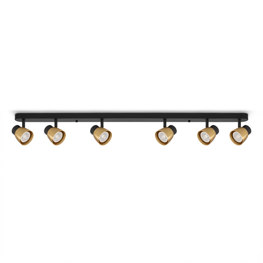 Brilagi - Stropna spot svjetiljka NUGGET 6xGU10/30W/230V crna/zlatna
