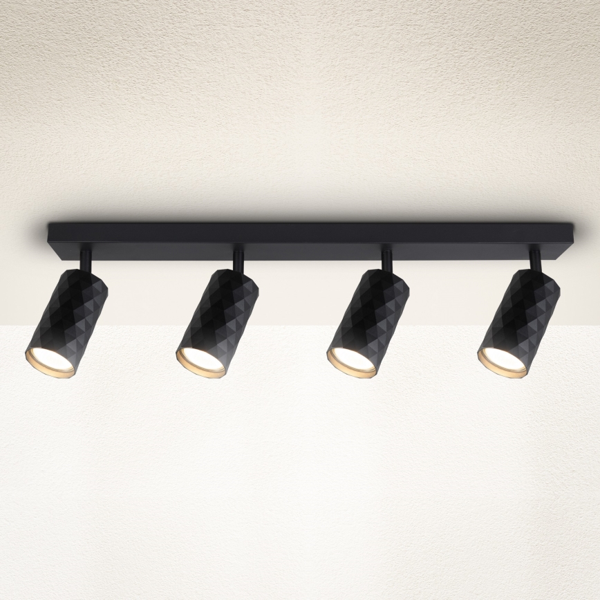 Brilagi - Stropna spot svjetiljka SELE DIAMANT 4xGU10/30W/230V crna