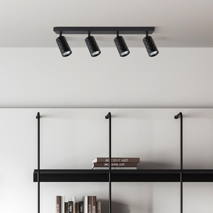 Brilagi - Stropna spot svjetiljka SELE DIAMANT 4xGU10/30W/230V crna