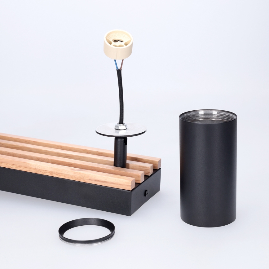 Brilagi - Stropna spot svjetiljka SELE WOOD ACOUSTIC 3xGU10/30W/230V crna/drvo