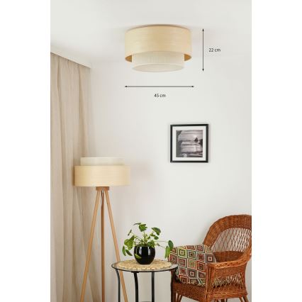 Brilagi - Stropna svjetiljka ARIZONA BOHO 1xE27/15W/230V pr. 45 cm bež