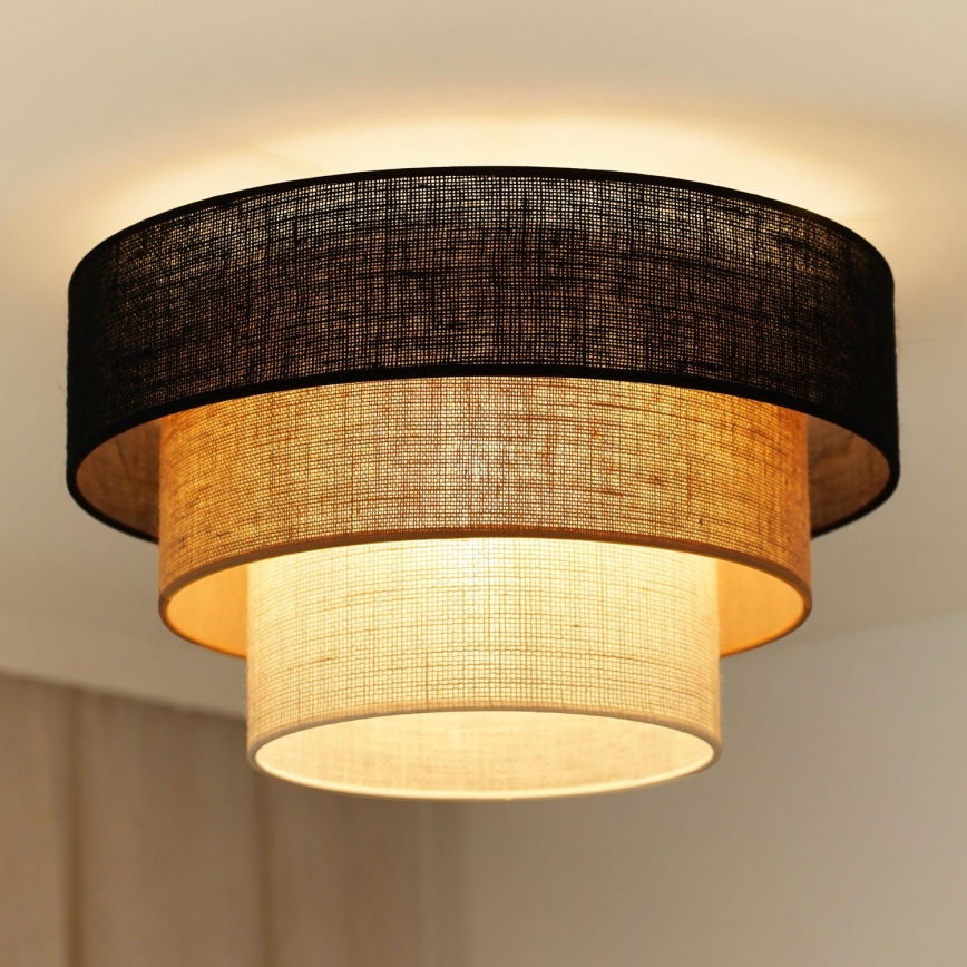 Brilagi - Stropna svjetiljka ASPEN LUNETA 1xE27/15W/230V pr. 45 cm crna/bež/krem