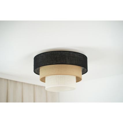 Brilagi - Stropna svjetiljka ASPEN LUNETA 1xE27/15W/230V pr. 45 cm crna/bež/krem