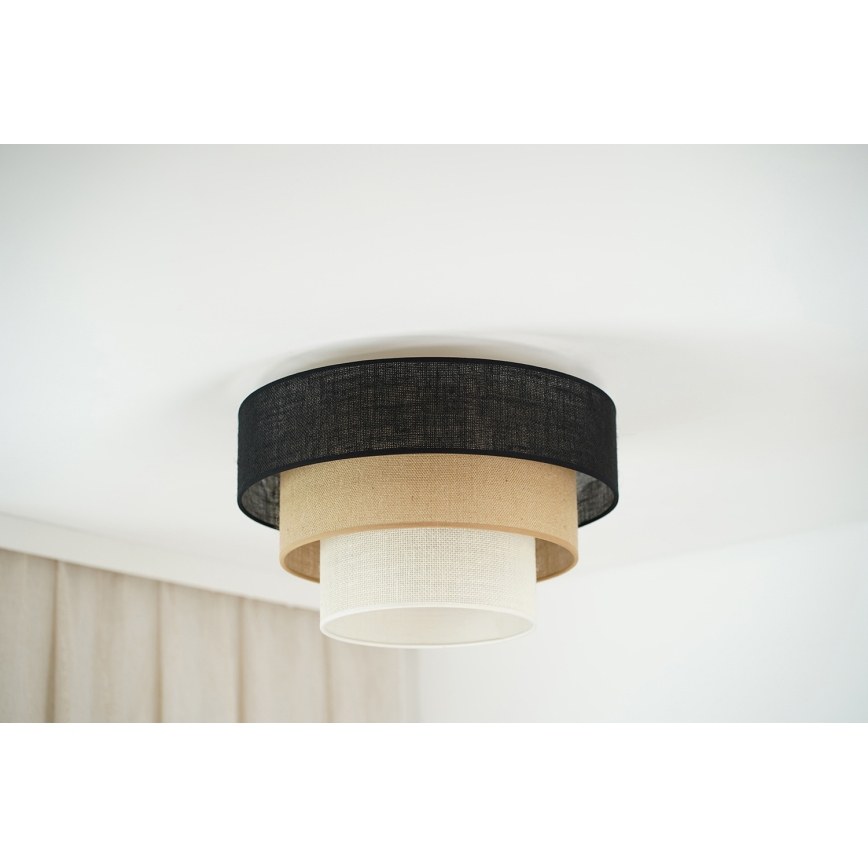Brilagi - Stropna svjetiljka ASPEN LUNETA 1xE27/15W/230V pr. 45 cm crna/bež/krem