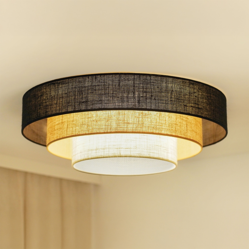 Brilagi - Stropna svjetiljka ASPEN LUNETA LED/12W/230V pr. 60 cm 3000K/4000K/6400K crna/bež/krem