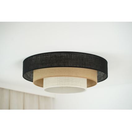 Brilagi - Stropna svjetiljka ASPEN LUNETA LED/12W/230V pr. 60 cm 3000K/4000K/6400K crna/bež/krem