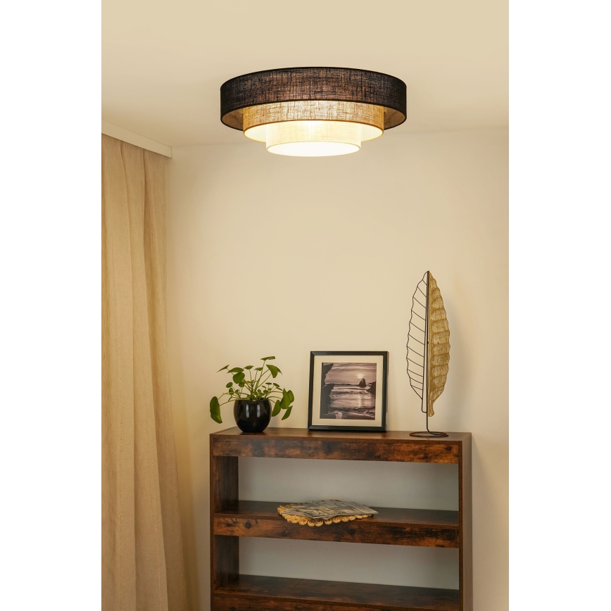 Brilagi - Stropna svjetiljka ASPEN LUNETA LED/12W/230V pr. 60 cm 3000K/4000K/6400K crna/bež/krem