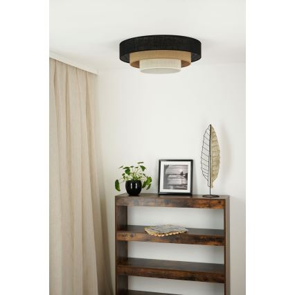 Brilagi - Stropna svjetiljka ASPEN LUNETA LED/12W/230V pr. 60 cm 3000K/4000K/6400K crna/bež/krem