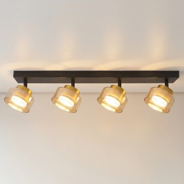 Brilagi - Stropna svjetiljka AURA LUX 4xGX53/30W/230V crna/zlatna