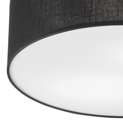 Brilagi - Stropna svjetiljka BELLADONNA 2xE27/15W/230V pr. 40 cm crna/hrast