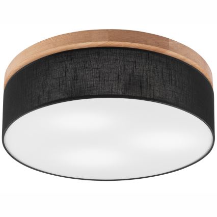 Brilagi - Stropna svjetiljka BELLADONNA 3xE27/15W/230V pr. 50 cm crna/hrast