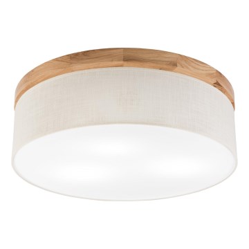 Brilagi - Stropna svjetiljka BELLADONNA 3xE27/15W/230V pr. 50 cm krem/hrast