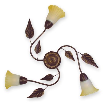 BRILAGI - Stropna svjetiljka BLOSSOM 3xE27/40W/230V Ø 75 cm patina/mesing