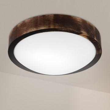 Brilagi - Stropna svjetiljka CARVALHO SLIM SMOKEY 1xE27/60W/230V hrast Ø 27,5 cm