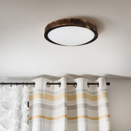 Brilagi - Stropna svjetiljka CARVALHO SLIM SMOKEY 1xE27/60W/230V hrast Ø 27,5 cm