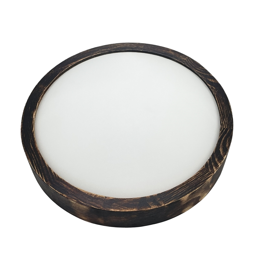 Brilagi - Stropna svjetiljka CARVALHO SLIM SMOKEY 1xE27/60W/230V hrast Ø 27,5 cm