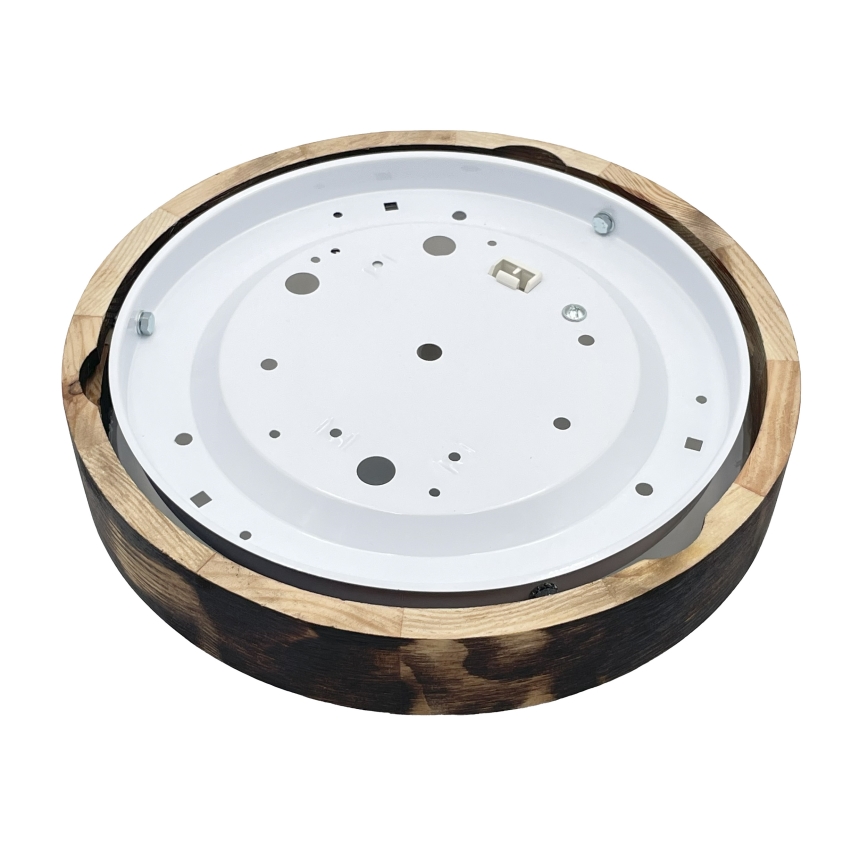 Brilagi - Stropna svjetiljka CARVALHO SLIM SMOKEY 1xE27/60W/230V hrast Ø 27,5 cm