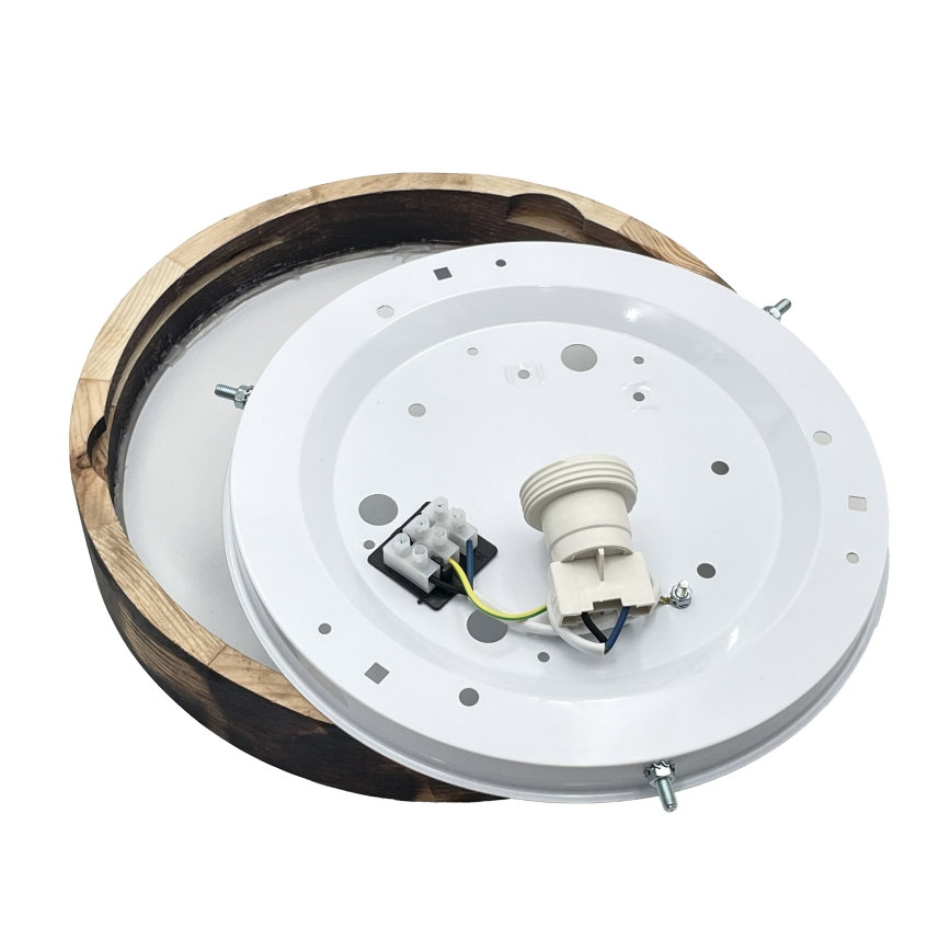 Brilagi - Stropna svjetiljka CARVALHO SLIM SMOKEY 1xE27/60W/230V hrast Ø 27,5 cm