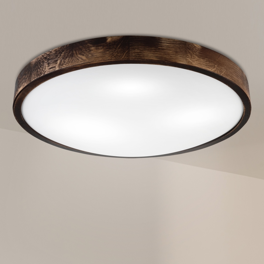 Brilagi - Stropna svjetiljka CARVALHO SLIM SMOKEY 3xE27/60W/230V hrast Ø 47,5 cm