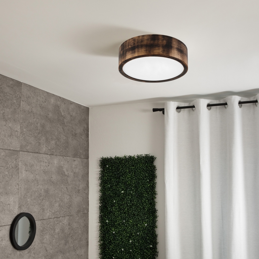 Brilagi - Stropna svjetiljka CARVALHO SMOKEY 1xE27/60W/230V hrast Ø 27,5 cm